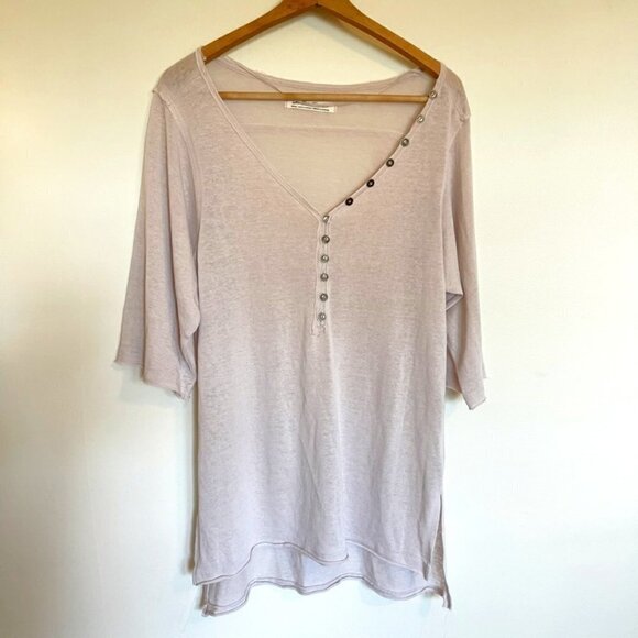 Free People We The Free Morgan Henley Top In Prosecco size Small - Picture 2 of 7